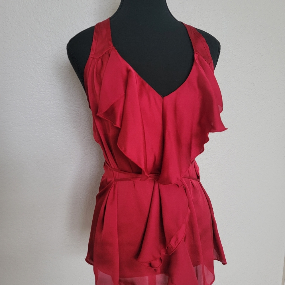 Papaya Red Blouse Tank Top M